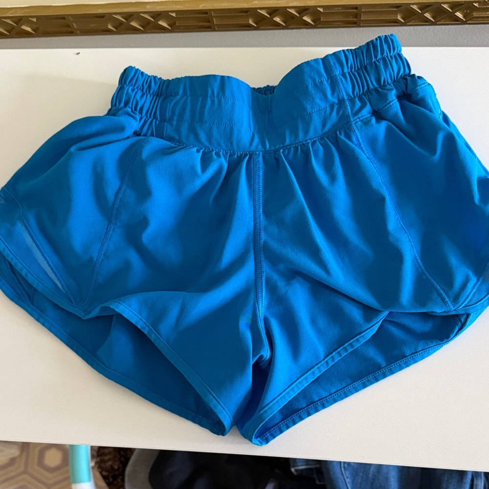 Lululemon Athletica Hotty Hot Vibrant Blue Athletic Shorts
